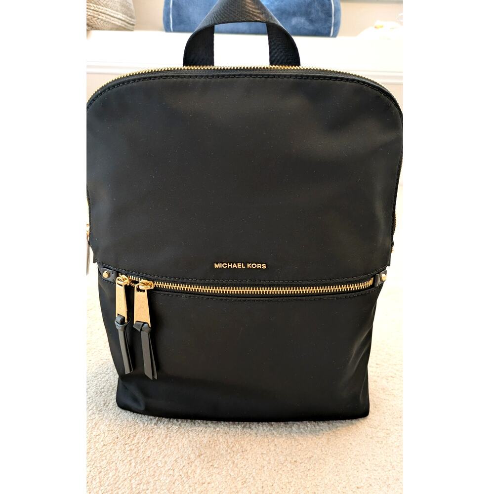 MICHAEL Michael Kors Black Polly Medium Nylon Backpack